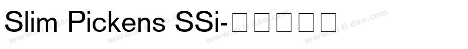Slim Pickens SSi字体转换